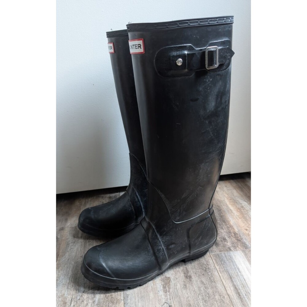 Hunter W23499 Hunter Original Tall Rain Boot Black Women's Size 9 Water Proof